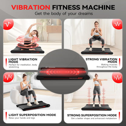 Walking Vibration Pad with Manual Incline